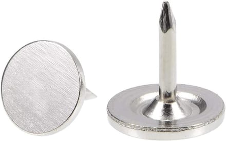 Decoratieve Duimspijkers - Prikkers - Muur Decoratie - Zware Kwaliteit Metaal - 9.5x10mm - Zilver
