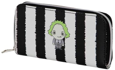 Karactermania - Beetlejuice Strepen - Pasjeshouder - Portemonnee met rits - Portefeuille - Wit