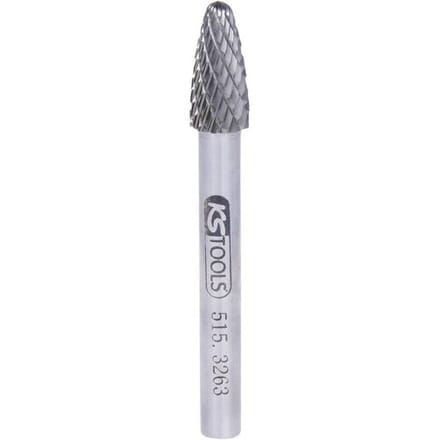 KS Tools 515.3263 Freesstift Hardmetaal Boom Lengte 65 mm Afmeting, Ø 6 mm Werklengte 42 mm Schachtdiameter 6.0 mm