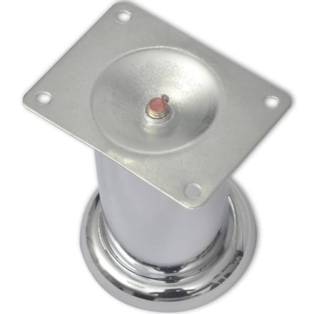 vidaXL - Bankpoten - 8 - st - rond - 60 - mm - chroomkleurig
