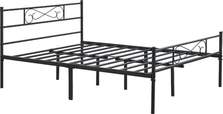 Luxe Bedframe - Metaal - 2 persoons - 140x200cm - Incl. lattenbodem - Zwart