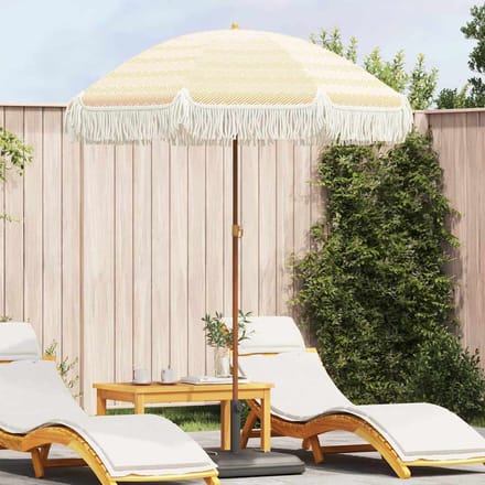vidaXL - Strandparasol - 160 - x - 160 - x - 196 - cm - Polyester - en - Staal - Rond
