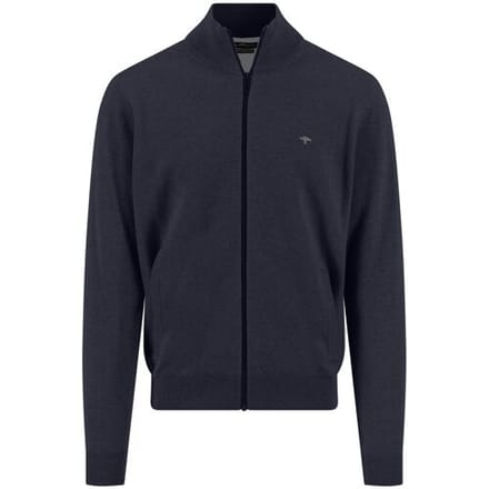 Fynch-Hatton Vest Cardigan Zip Lambswool Navy / male