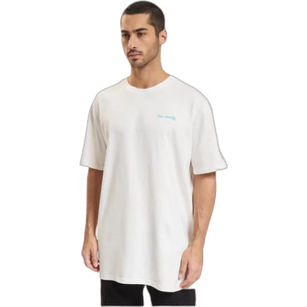 Just Rhyse - WavyPalms Heren Tshirt - S - Wit/Blauw