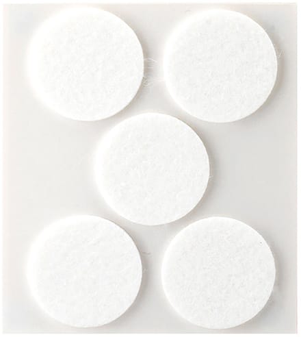 Inofix Zelfklevende Vilt Ø34mm - Rond - Wit - 5 stuks