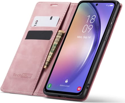 Hoesje geschikt voor Samsung Galaxy A54 - Book Case Leer Slimline Roze
