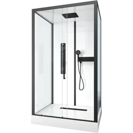 Aurlane Douchecabine Indus2 - Rechthoek - 90x115x215cm - Zwart/wit