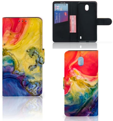 Hoesje Nokia 1 Plus Watercolor Dark