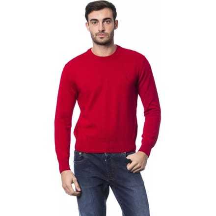 Billionaire Italiaanse Couture Rode Merinowol Heren Trui