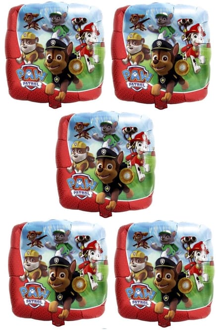Amscan - Paw Patrol - Folie ballon - 5 Stuks - 23Cm - Leeg.