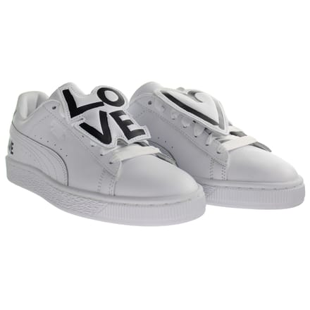 PUMA Basket Badge HNDWRTTN Wit Dames Trainers