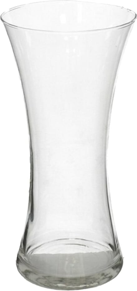Gerimport bloemenvaas - transparant - helder glas - 18 x 37 cm