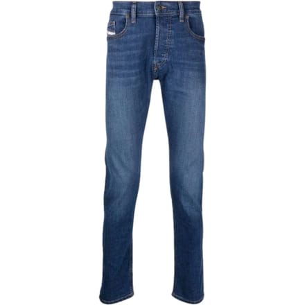 Diesel Heren D-Luster Gewassen Effen Jeans (Blauw)