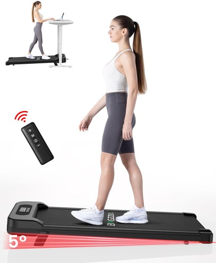 3-in-1 loopband - Loopband met 5% helling - 1-8 km/u instelbaar - LED-display - Oppervlak 39 x 94 cm - tot 130 kg - Zwart