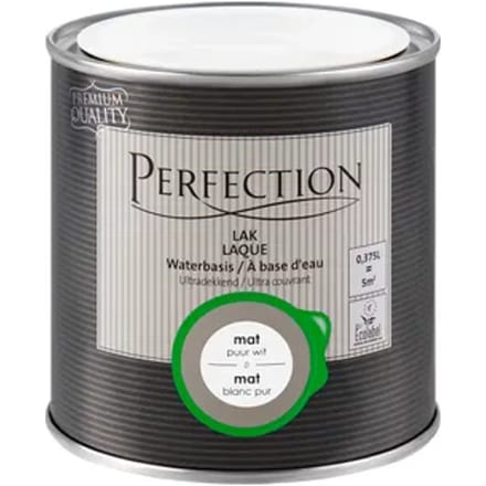 Perfection Houtlak Lak - Mat - Puur Wit - 375ml