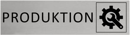 CombiCraft Aluminium Deurbordje "Produktion " 165x45mm met tape