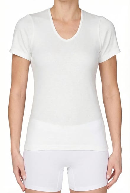 Beeren dames Thermo shirt korte mouw 07-085 wit-XL