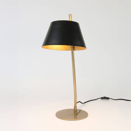 Holländer Tafellamp ADEA, zwart/goud, hoogte 61 cm, metaal, E27