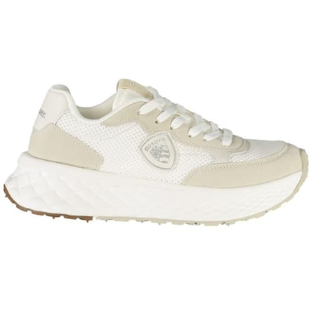 Blauer Witte Polyurethaan Dames Sneaker