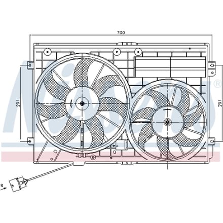 Koelventilatorwiel, motorkoeling NISSENS 85643