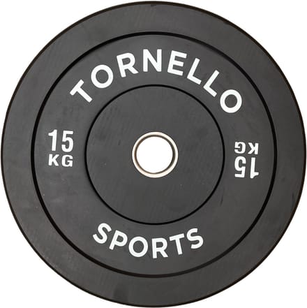 tornello sports halterschijf 15 kg bumper plate rubber 50mm