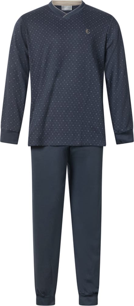Gentlemen - aangeruwde heren pyjama 114276 - extra dik - V-hals - maat L