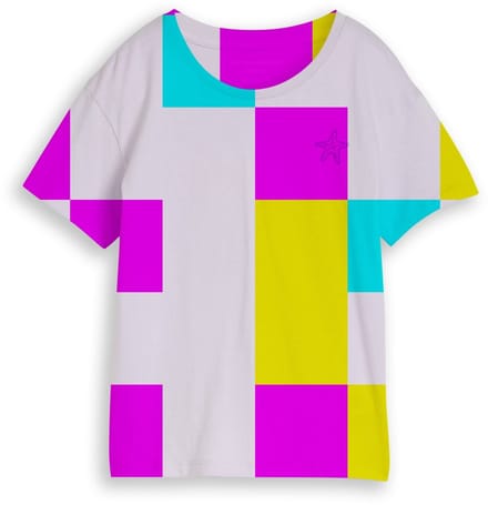Tom Tailor - Oversized T-shirt met print op de rug - Maat 116/122 - cool lilac