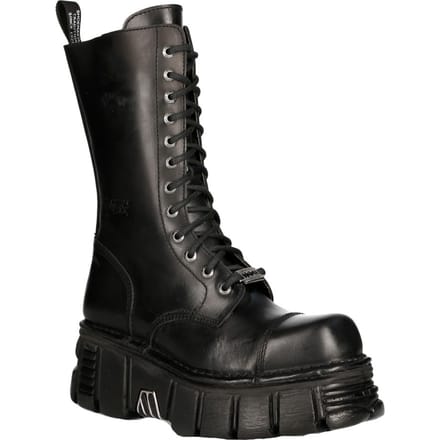 New Rock unisex metalen zwarte techno bikerlaarzen - M-MILI211C-C1