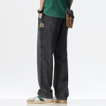 Jeans rétro printemps et automne pour garçons, pantalons décontractés, coupe droite, amples et larges 3XL