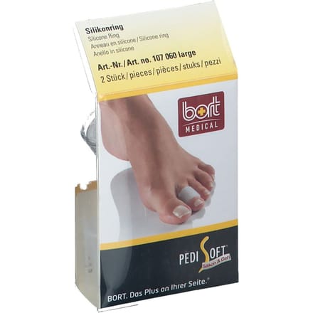 Bort PediSoft Siliconen Ring - Drukvermindering teen - Teencorrector - Maat 2