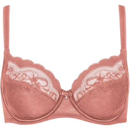 Bruin-rode beugel bh Lisca Evelyn B - E - Bruin - Maat - 90C