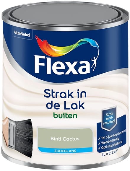 Flexa - Strak In De Lak Buitenlak Zijdeglans - Binti Cactus - Mengverf - 1 L