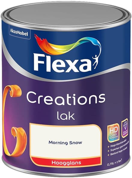 Flexa - Creations Lak Hoogglans - Morning Snow - Mengverf - 750 Ml