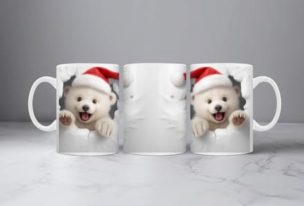 Koffiemok kerst 3D IJsbeer