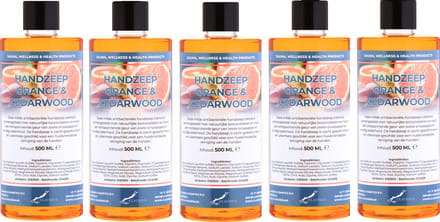 Handzeep Sweet Orange & Cedarwood 500 ml - set van 5 stuks - Voordeelverpakking