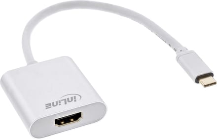 InLine USB-C - HDMI 4K 60Hz adapter | zilver | 0,20 meter