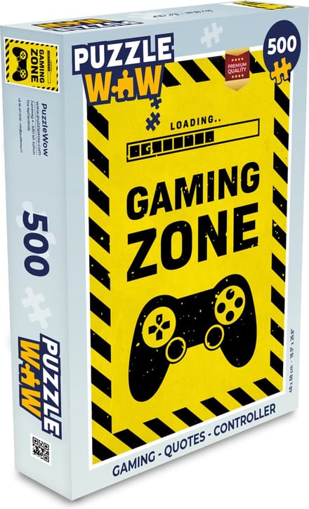 Puzzel Gaming - Quotes - Controller - Gaming zone - Game - Legpuzzel - Puzzel 500 stukjes