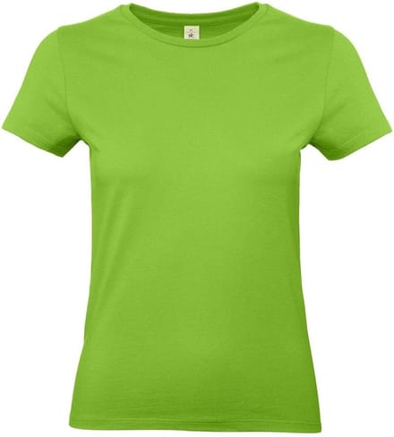 B&C Basic dames t-shirt - lime groen - met ronde hals - katoen M