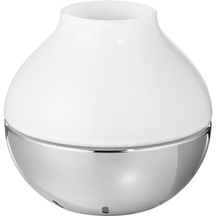Georg Jensen Windlicht - Ø 12 cm - Hoogte 11,6 cm - RVS/Melkglas