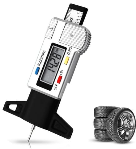 Hexinex - Digitale Bandenprofielmeter - Profieldiepte - zilveren-Doe De Bandencheck