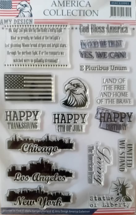 Amy Design Clear stamp USA Collection usacs10001