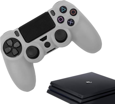 Gadgetpoint - Hoesjes & Skins voor PS4, PlayStation 4 - Performance Gaming Case - Soft Grip Covers - Anti-Slip Controller Accessoires - Wit