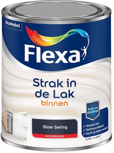 Flexa - Strak In De Lak Binnenlak Hoogglans - Slow Swing - Mengverf - 750 Ml