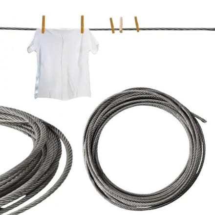 Flexibele Roestvrij Stalen Kabel 10m - Sterke Ophangdraad voor Buiten en Binnen