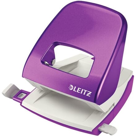 Leitz NeLeitz NeXXt WOW Perforator - 2-Gaats - Perforeert tot 30 Vel - Ideaal Voor Thuiskantoor/Thuiswerkplek - Paars Metallic