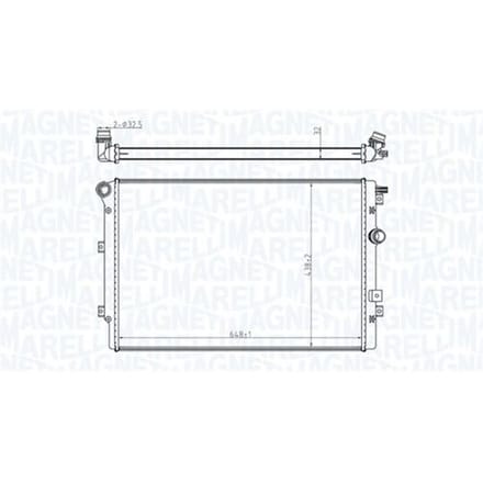 Radiator, motorkoeling MAGNETI MARELLI 350213196800