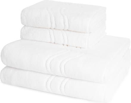Ross Dames en Heren 2 X handdoek 2 X douchedoek - per set Cashmere feeling