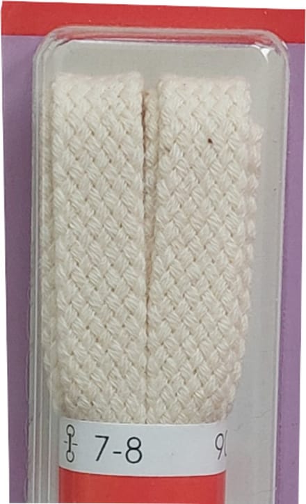 Ronilux Veter - Ecru - Plat - Lengte 90 cm - Breedte 9 mm - Schoenveter