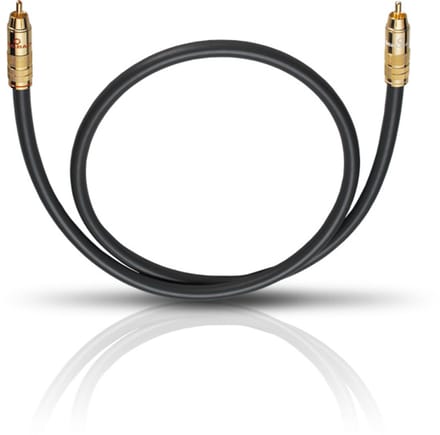 Cinch Audio Aansluitkabel [1x Cinch-stekker - 1x Cinch-stekker] 10.00 m Antraciet Vergulde steekcontacten Oehlbach NF 214 SUB