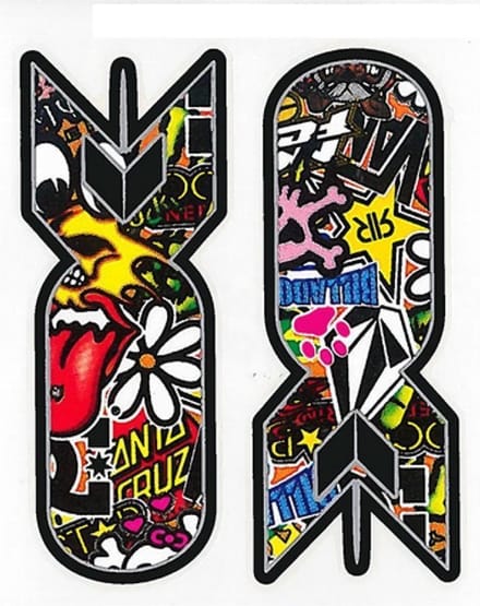 autocollant stickers bombe multicolore voor scooter cyclomoteur moto